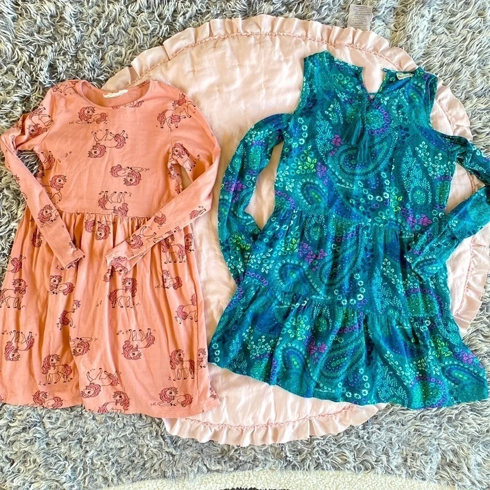 Little Girl Long Sleeve Dress Bundle Sizes 8-10
